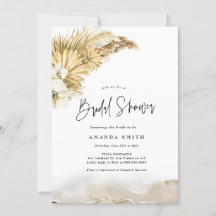 Gedroogde bladeren Pampas Grass Boho Beige Vrijgez Kaart