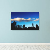 Gedroogde bomen bij schemering canvas afdruk (Insitu (Houten vloer))