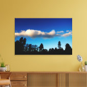 Gedroogde bomen bij schemering canvas afdruk (Insitu (Woonkamer))