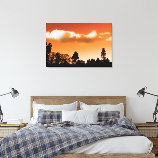 Gedroogde bomen canvas afdruk (Insitu (Slaapkamer))
