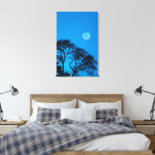 Gedroogde bomen en volle maan canvas afdruk (Insitu (Slaapkamer))