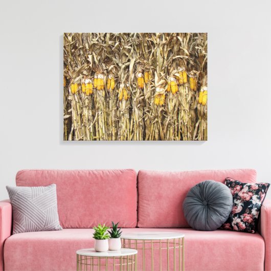 Gedroogde cornflak-decorpties canvas afdruk (Insitu (Woonkamer))