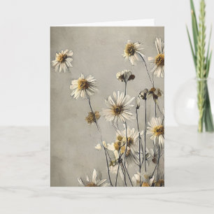 Gedroogde Daisies Denken aan jou Kaart