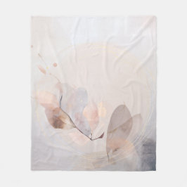 Gedroogde Eucalyptus Bladeren Gouden Cirkel Minima Fleece Deken