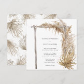Gedroogde Grass Pampas Wedding Arch Kaart (Voorkant / Achterkant)