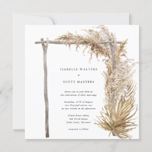 Gedroogde Grass Pampas Wedding Arch Kaart