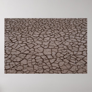 Gedroogde grond poster