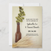 Gedroogde hop en hittebrouwerij Bespaar de datum Save The Date (Voorkant)