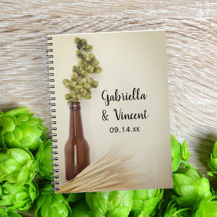 Gedroogde hop en hittebrouwerij Weddenschap Notitieboek
