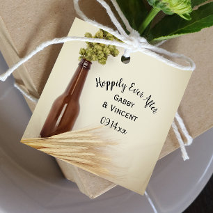 gedroogde hop tarwe hoppig ooit na bier bruiloft bedankjes labels