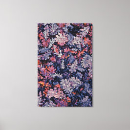 Gedroogde kleurrijke herfstbladeren – Natuur-geïns Canvas Afdruk