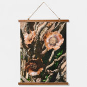 Gedroogde Kokosnoot Bloemen Rustiek Hangend Wandkleed (Voorkant)