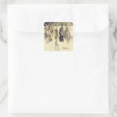 Gedroogde kruiden rustiek land stilleven vierkante sticker (Tas)