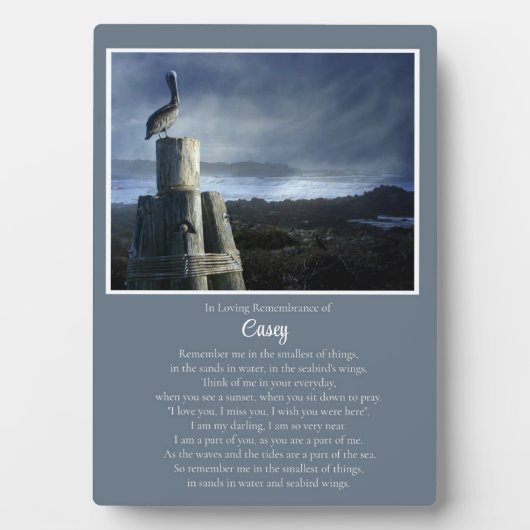 Gedroogde mooie Nautical Ocean — Aangepaste naam Fotoplaat (voorkant)