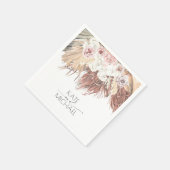 Gedroogde Palm Leaf Tropical Boho Wedding Servet (Hoek)