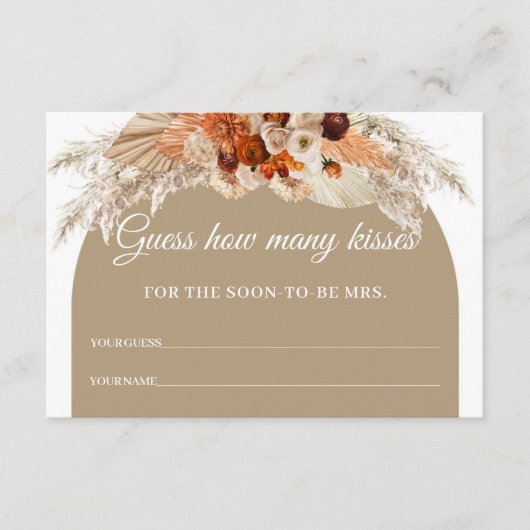 Gedroogde palm Pampas Grass terracotta Hoeveel Kis Informatiekaartje (Voorkant)