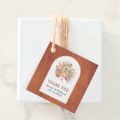 Gedroogde palm, pampasgras terracotta Dank bruilof Bedankjes Labels (In situ)