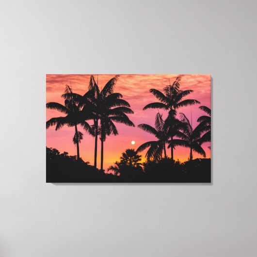 Gedroogde palmbomen, Hawaii Canvas Afdruk (Voorkant)