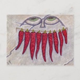 Gedroogde Pepper Smile Briefkaart