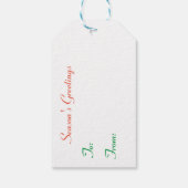 Gedroogde pers Kerstboom-Paarse Bloem Gift Label Cadeaulabel (Achterkant)