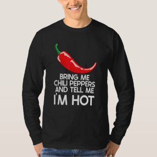 Gedroogde rode chilipepers Carolina Reaper pittig T-shirt
