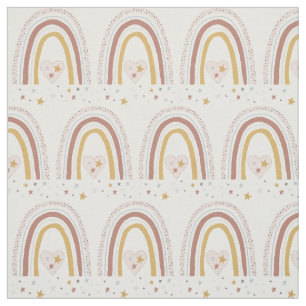 Gedroogde roze goudregenboogstars Baby Nursery Stof