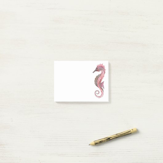 Gedroogde Seahorse Sticky Notes (Op bureau)