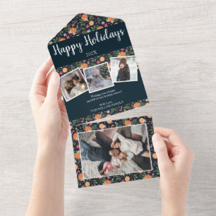 Gedroogde sinaasappels Kerstmis 4 foto's allemaal All In One Uitnodiging