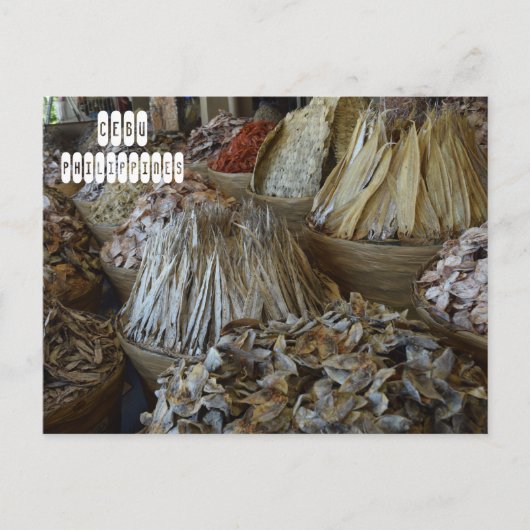 Gedroogde vis in Cebu Briefkaart (Voorkant)