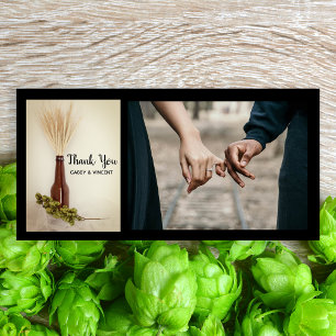 Gedroogde Wheat and Hops Brewery Wedding Bedankt