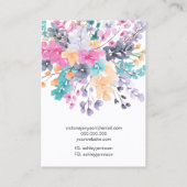 Gedroogde wilde bloemen waterverf logo sieraden oo visitekaartje (Achterkant)