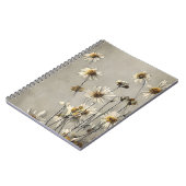 Gedroogde wilde bloemmadeliefjes notitieboek (Linkerzijde)