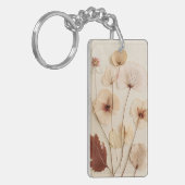 gedroogde wilde-bloemschikken sleutelhanger (Voorkant Links)
