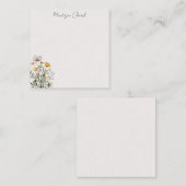 Gedroogde Wildflower Boeket Gepersonaliseerde naam Notitiekaartje (Voorkant / Achterkant)