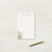 Gedroogde Wildflower Boeket Gepersonaliseerde naam Post-it® Notes (Op bureau)