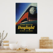 GEDROOMLIJNDE TREIN DAYLIGHT EXPRESS 1937 POSTER (Keuken)