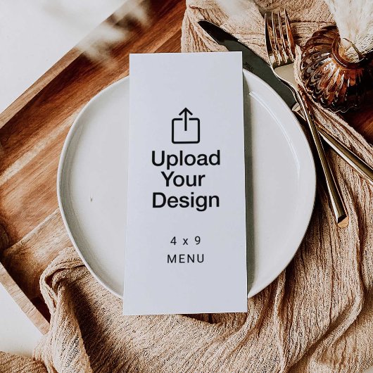 Gedrukt 4" x 9" Menu