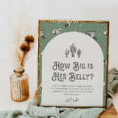 Gedrukt 8x10 Western Hoe groot is haar buikteken