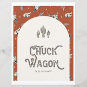 Gedrukt 8x10 Wild West Chuck Wagon teken (Voorkant)