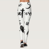 GEDRUKT B & W-ONTWERP OP Leggings (Achterkant)