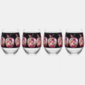 Gedrukt blikglas wijnglas zonder voet (Voorkant)