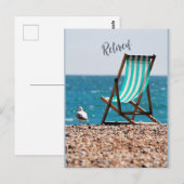 Gedrukt, Deckstoel aan de zijkant Briefkaart (Voorkant / Achterkant)