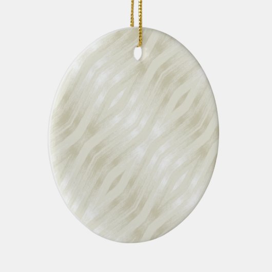 Gedrukt edellichtbeige en wit keramisch ornament (Rechts)