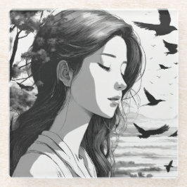 Gedrukt Glazen Onderzetter