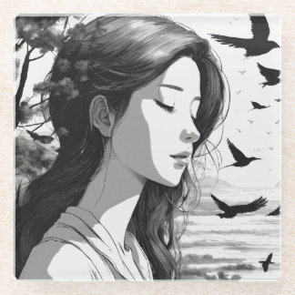 Gedrukt Glazen Onderzetter