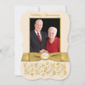 GEDRUKT LINT Fantasie Vorm Uitnodiging 60-jarig Ju (Voorkant)