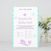 Gedrukt Mermaid Baby shower Game (Staand voorkant)