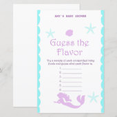 Gedrukt Mermaid Baby shower Game (Voorkant / Achterkant)