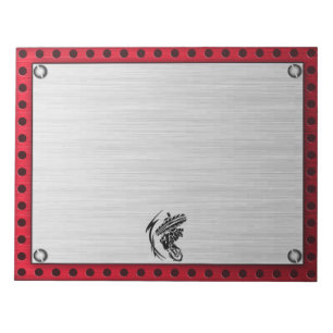 Gedrukt metaal ziet Dirt Bike eruit Notitieblok