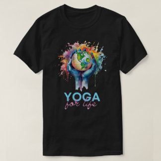 Gedrukt T-shirt voor Yoga
